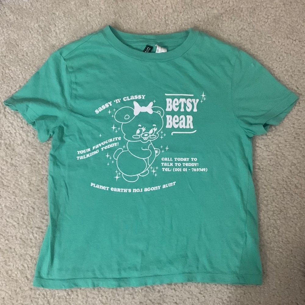 H&M graphic green baby tee